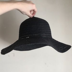 black paper straw hat